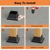 FMhotu 4x4 Post Base 15Pcs, Internal 3.5"x3.5" Heavy Duty Powder-Coated