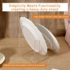 HOFURME 4 Pcs Plate Dinnerware Display Stand, 2-Tier China Platters