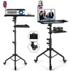 Asltoy Projector Tripod Stand with Wheels Adjustable Height Laptop Tripod