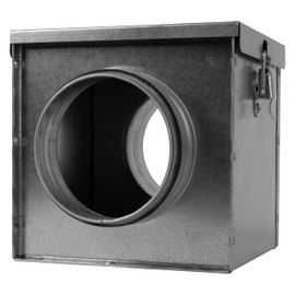 HVAC OV 4 Inch Filter Box - Inline Duct Filter for Round Duct - Galvanized Steel Air Filter with EPDM Rubber Seal Gaskets - Intake Filter Ventilation - Air Filtration System for Home