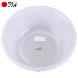 JapanBargain, Japanese Plastic Wash Basin for Home and Camping, Dish Wash Tub, Bathroom Water Tub, Made in Japan, White Color, 2 Pack