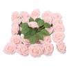 25pcs Artificial Roses Light Pink Fake Bulks Box for DIY