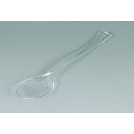 Maryland Clear Tiny Tasters Mini Spoons - 3.75" (Pack of 50) - Premium BPA-Free Plastic Appetizer Spoons - Perfect for Chic Tasting Parties, Elegant Hors d'oeuvres & More!