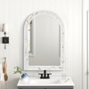 Tanmicoshomy Arched Bathroom Mirror 20x30 Inches, Natural Shell and White