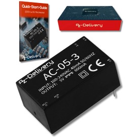 AZDelivery 5 x 220V to 5V Mini Power Supply Module compatible with Raspberry Pi