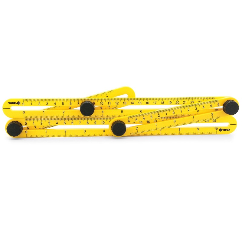 Vorel® Multifunctional Measuring Ruler 250 mm Scale Multi-Angle Gauge Multi-