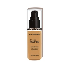 L.A. COLORS Truly Matte, Maquillaje líquido, Color Golden Beige, Tono CLM357, 40 ml