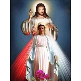 Jesus Divine Mercy Mary Print Catholic Wall Decor 8 x 10