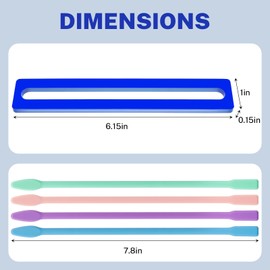 Mahjong Set: 4 Mahjong Line Detectors (Blue) & 4 Silicone Grab Sticks (7.9 inches) Line detector reading tool equipped with mahjong tile transfer device for easy picking up, transferring, and learning