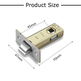 2 Set 45mm Tubular Latch,Door Latches for Internal Door,Door Locks Internal,Door Catch,Internal Door Latch,Internal Door Lock,Suitable for Internal Doors Compatible with Various Door Lock Handles