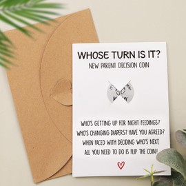 New Mom Gifts Baby Shower Gifts New Parents Decision Coin Pregnancy Gifts for Expecting Mom First Time Moms Funny New Parents Gifts for Couples Mom to be Gift