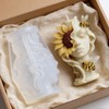 Sunflower Bee Maiden Candle Mold, Floral Silicone Mold for Resin