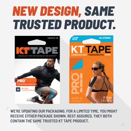 KT Tape, Pro Synthetic Kinesiology Athletic Tape, 20 Count, 10” Precut Strips, Epic Purple