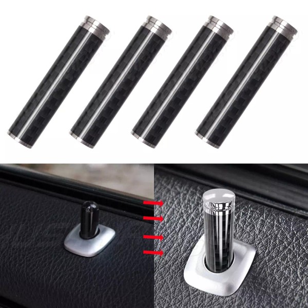 CHUSYYRAY 4X Metal Alloy Car Inside Door Lock Pin Knob