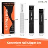 Nail Clippers with Glass Nail File, ANIHCANO Ultra Sharp Nail