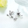 Daixiya Hockey Earrings S925 Sterling Silver Hockey Helmet Stud Earrings