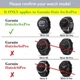 iDaPro [4 Pack] Screen Protector for Garmin fenix 6X Pro / 6X Pro Solar/ 6X 51mm Watch + Silicone Anti-dust Plugs Tempered Glass Anti-Scratch Bubble-Free