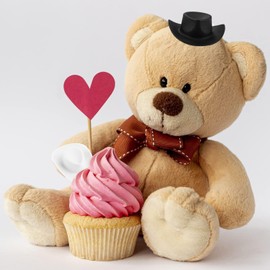 Liyquint 24-Pack Mini Western Hats, Mini Cowboy Hats, Western Mini Cowboy Hats Plastic Micro Doll Hat Craft Kit (Black)