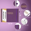 HAUTOCO Hardcover Accounting Ledger Book for Small Business Bookkeeping Horizontal
