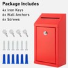 EIENHOSHI Metal Donation Box with Lock, Wall Mounted, Suggestion Box