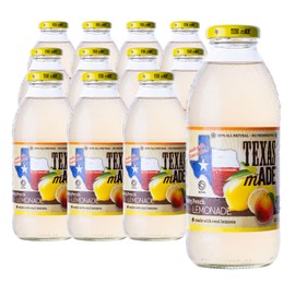 Texas mADE Fredericksburg Peach Lemonade, Lemonade Made with Pure Cane Sugar and Peach Flavor, No Preservatives, Texas Crafted Lemonade, 16 fl oz, Pack of 12