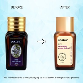 Inatur Rosemary Pure Essential Oil 12ml I For Hair Strengthening And Oily Skin Care | Can Be Used To Make Lotions And Shampoos 12ml
