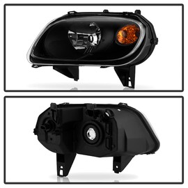 ACANII - For 2006-2011 Chevy HHR Black Headlights Headlamps Head Lights Lamps Replacement Set Driver + Passenger Side