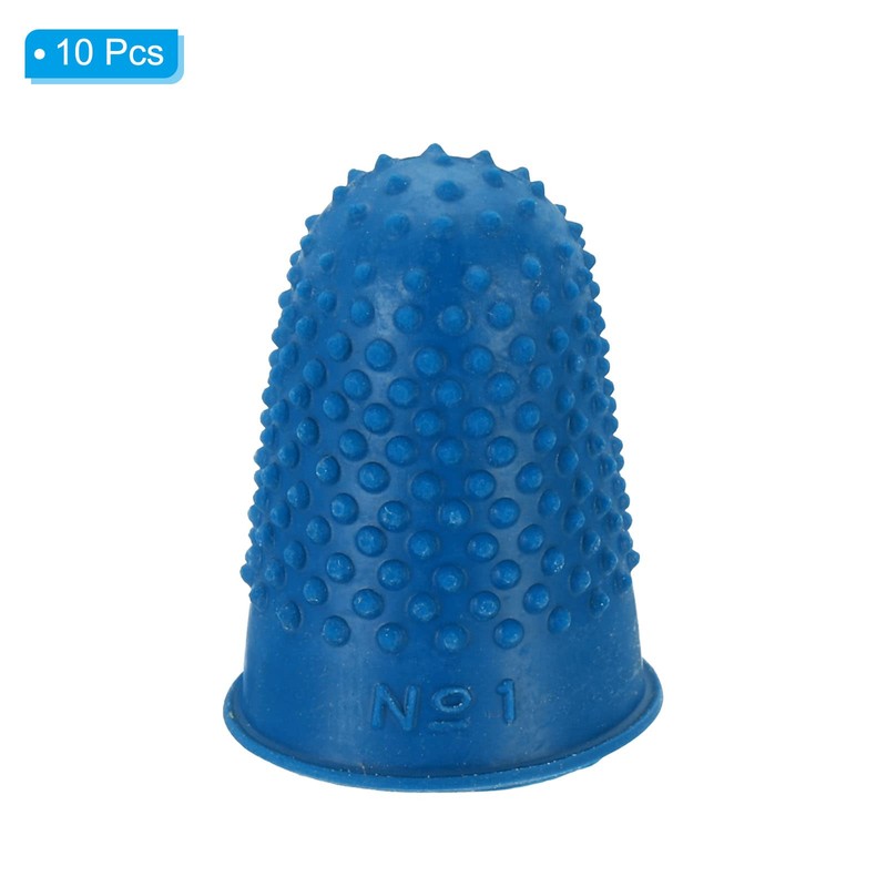 PATIKIL 0.71x1.14 Inch Rubber Finger Tips, 10 Pack Silicone Thumb