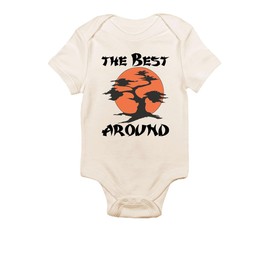 TeeNow - The Best Around - Baby Infant Bodysuit - Boy/Girl (Natural, 0-3 Months)