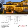 JMEXSUSS Christmas Icicle Lights for Outside-800 LED Warm White Icicle