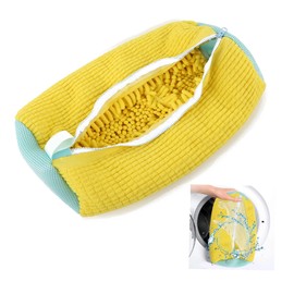 Shoe Washing Machine Bag， Laundry Shoe Bag For Washer And Dryer， Shoe Washing Bag for Washing Machine for All Shoe Types And Sizes（2Yellow）