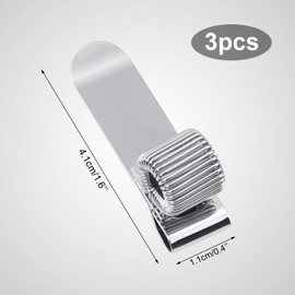 Quacc 3 PCS Metal Pen Holder Adjustable Single Spring Loop Pen Holder Clip for Notebook and Clipboard