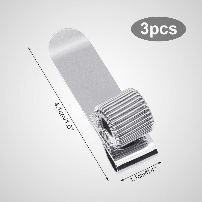 Quacc 3 PCS Metal Pen Holder Adjustable Single Spring Loop