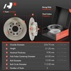 A-Premium Front Vented and Rear Solid Disc Brake Rotors +