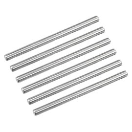 sourcing map Fully Threaded Rod M8 x 120mm 1.25mm Thread Pitch 304 Stainless Steel Right Hand Threaded Rods Bar Studs 6 Pack