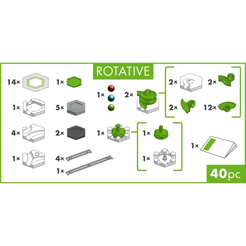 Ravensburger GraviTrax GO Rotative - Small GraviTrax Starter Set for