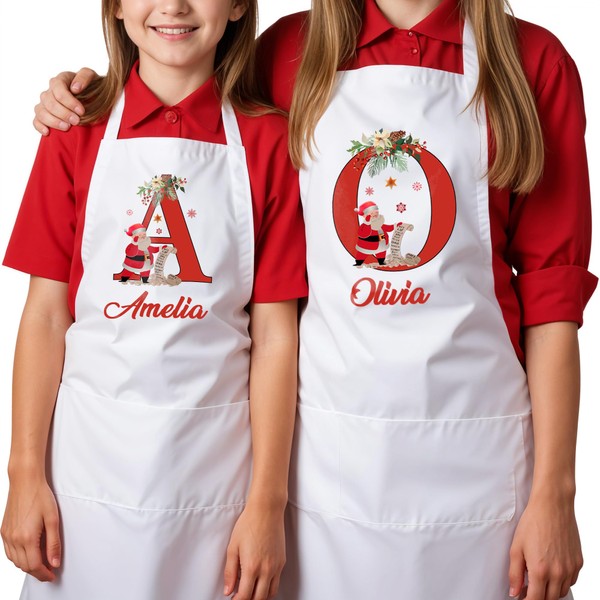 Custom Matching Aprons for Kids and adults, Matching Christmas Apron