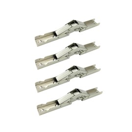 LIKERAINY Screw-On Hinge with Spring 90 Degree Hinge without Pot Hole for Corner Stop and Inner Stop Door Hinges Kitchen Cabinet Wardrobe Cabinet Door Furniture Pack of 4