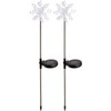 JAYXC HOME Set of 2 Big Snowflakes 3D Solar Garden