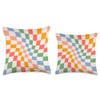 Checkered pink Checkerboard Blush Pink Pattern Colorful Twisted Checkered Wavy