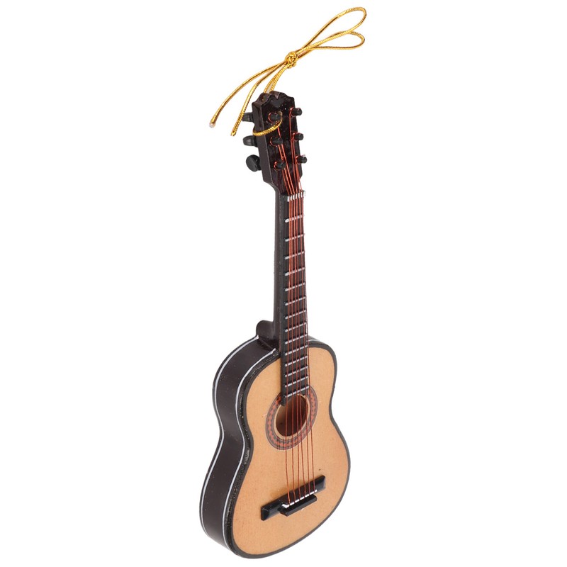 Guitar Ornament Resin Miniature Guitar Hanging Ornaments for Christmas Birthday