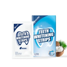 HealCare Teeth Whitening 14 Strips for Teeth Sensitive -Enamel Safe- Tooth Whitening-Dentist Formulated & Certified Non-Toxic, Coconut Flavor
