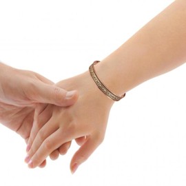 Touchstone Handcrafted Copper Brass Beautiful Attractive Patterns Magnetic Tibetan Bracelet In Two Tones For Men And Women.