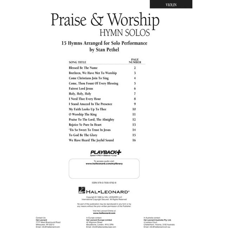 Praise and Worship Hymn Solos