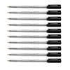 smco 10 BLACK MICRON BALLPOINT PENS BIROS Mircon MEDIUM POINT