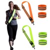 LoNinLoAn 2Pcs High Visibility Reflective Bands with 4 Reflective Armbands