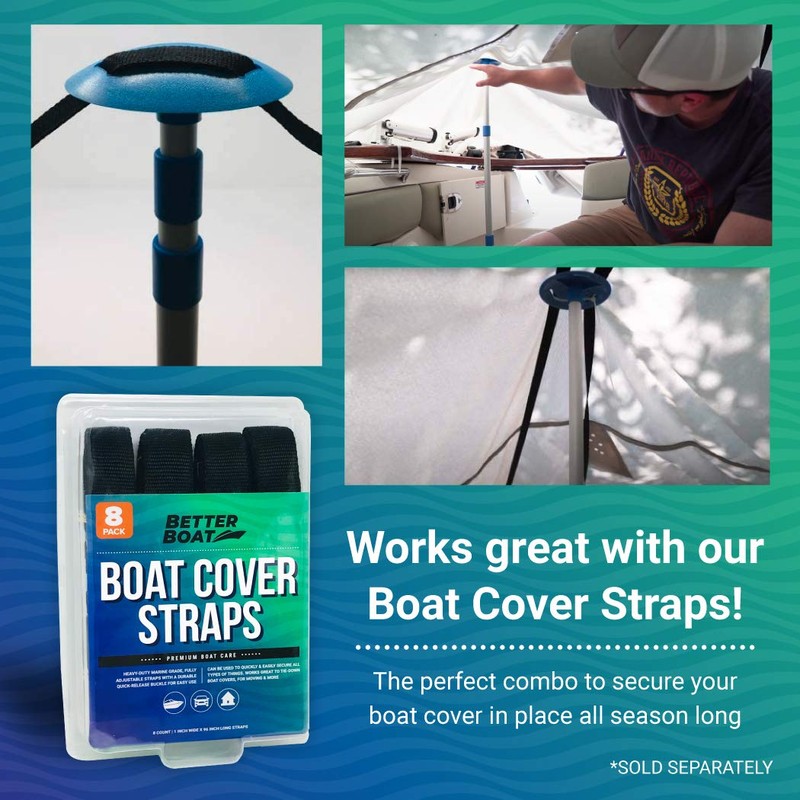 Boat Cover Support Pole, Adjustable Support System for Jon Boats,