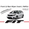 Autoparts Windshield Wiper Blade Insert Set Of Front & Rear