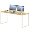 SHW Home Office 55 Inch Computer Desk, 24" Deep, Oak