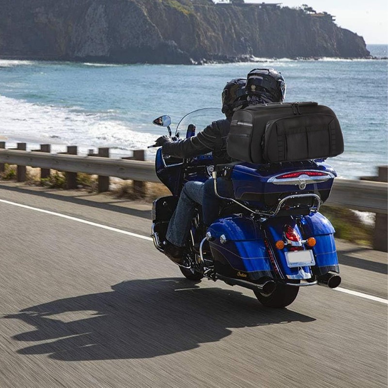 Leopauto Motorcycle Tail Bag - Waterproof Large Capacity Motorcycle Trunk